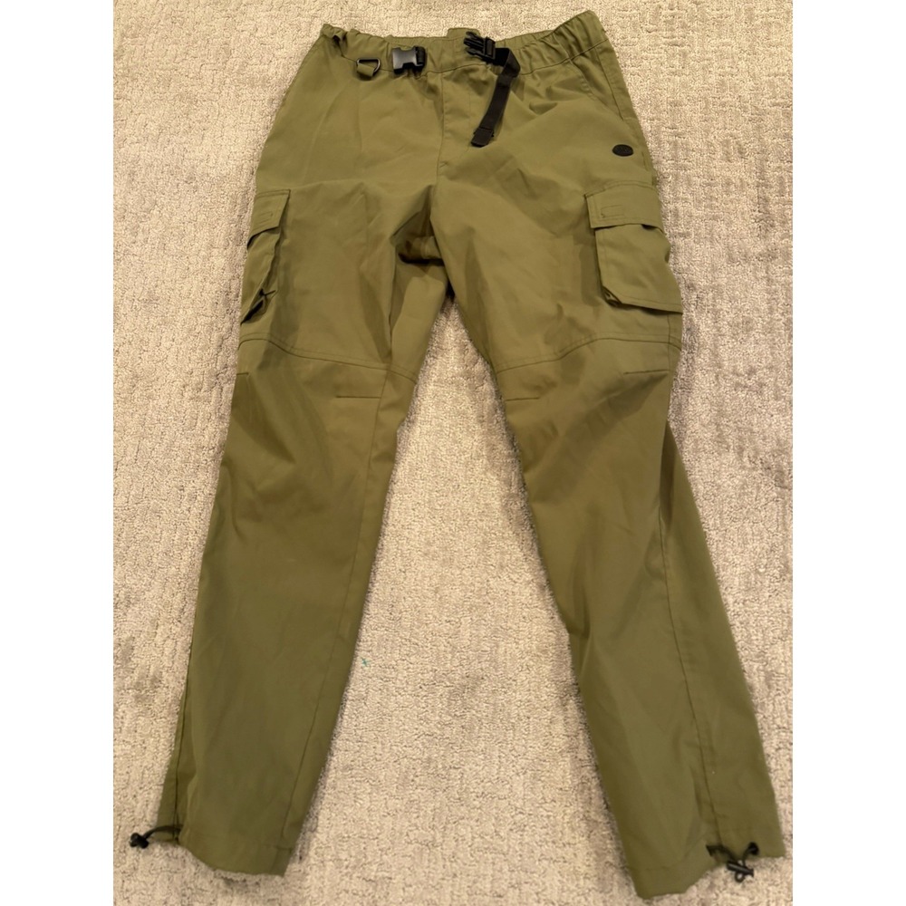 Ninth Hall Pants Men's Green Cargo Belted Hiking Pants EUC Large (X1)
